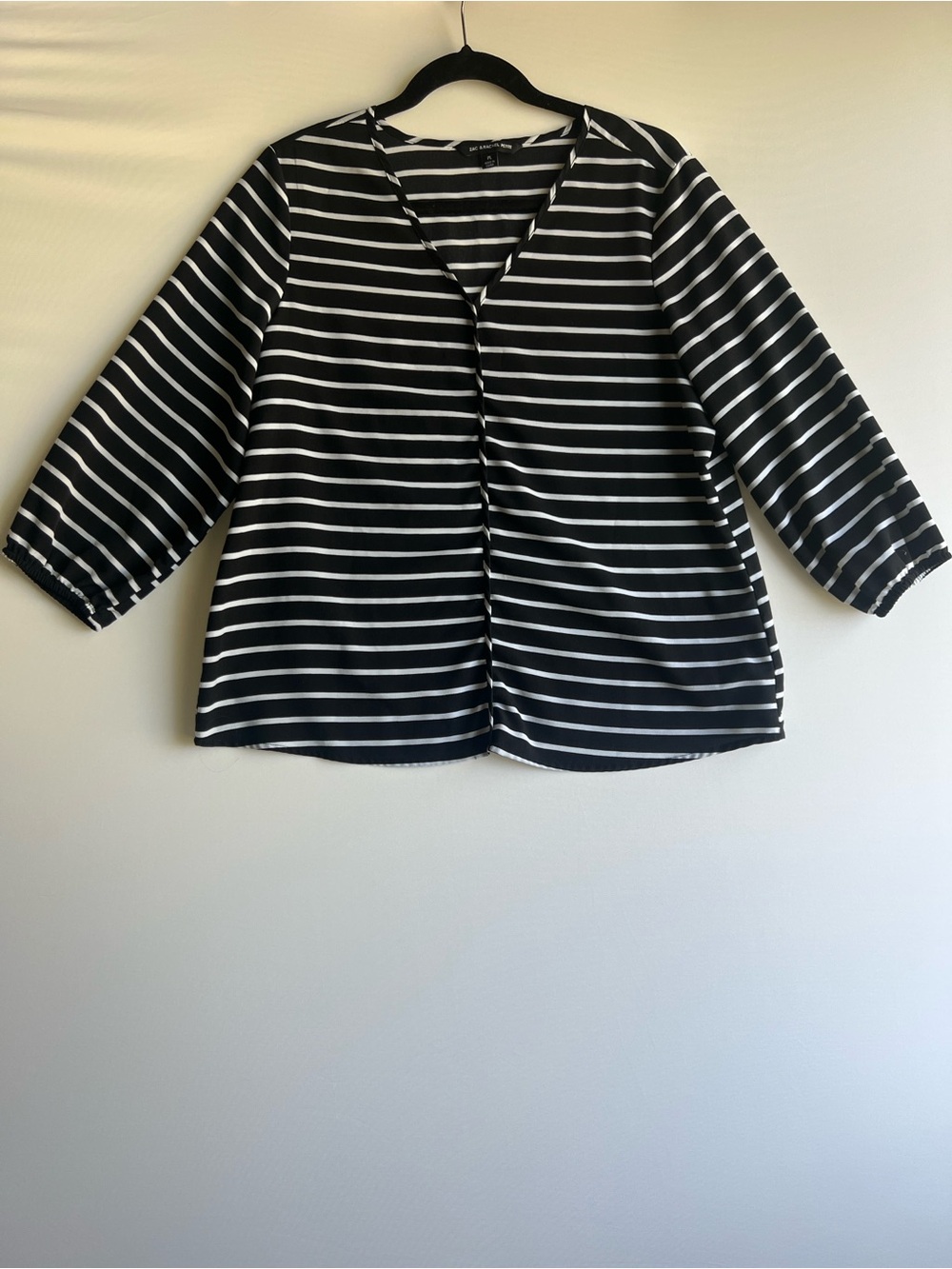 Zac & Rachel Petite Black and White Striped Top